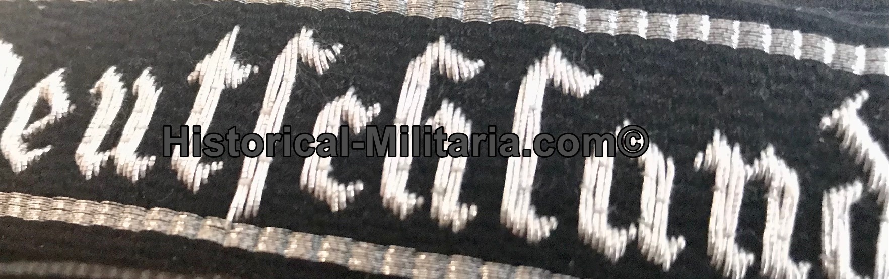SS-Verfügungstruppe " Deutschland " SS-Regiment 1 Officer cuff title - SS-Verfügungstruppe Ärmelstreifen für Führer im SS-Regiment 1 " Deutschland" - Fascia da braccio da Ufficiale SS-VT Deutschland SS-Verfügungstruppe " Deutschland " SS-Regiment 1 Officer cuff title - SS-Verfügungstruppe Ärmelstreifen für Führer im SS-Regiment 1 " Deutschland" - Fascia da braccio da Ufficiale SS-VT Deutschland