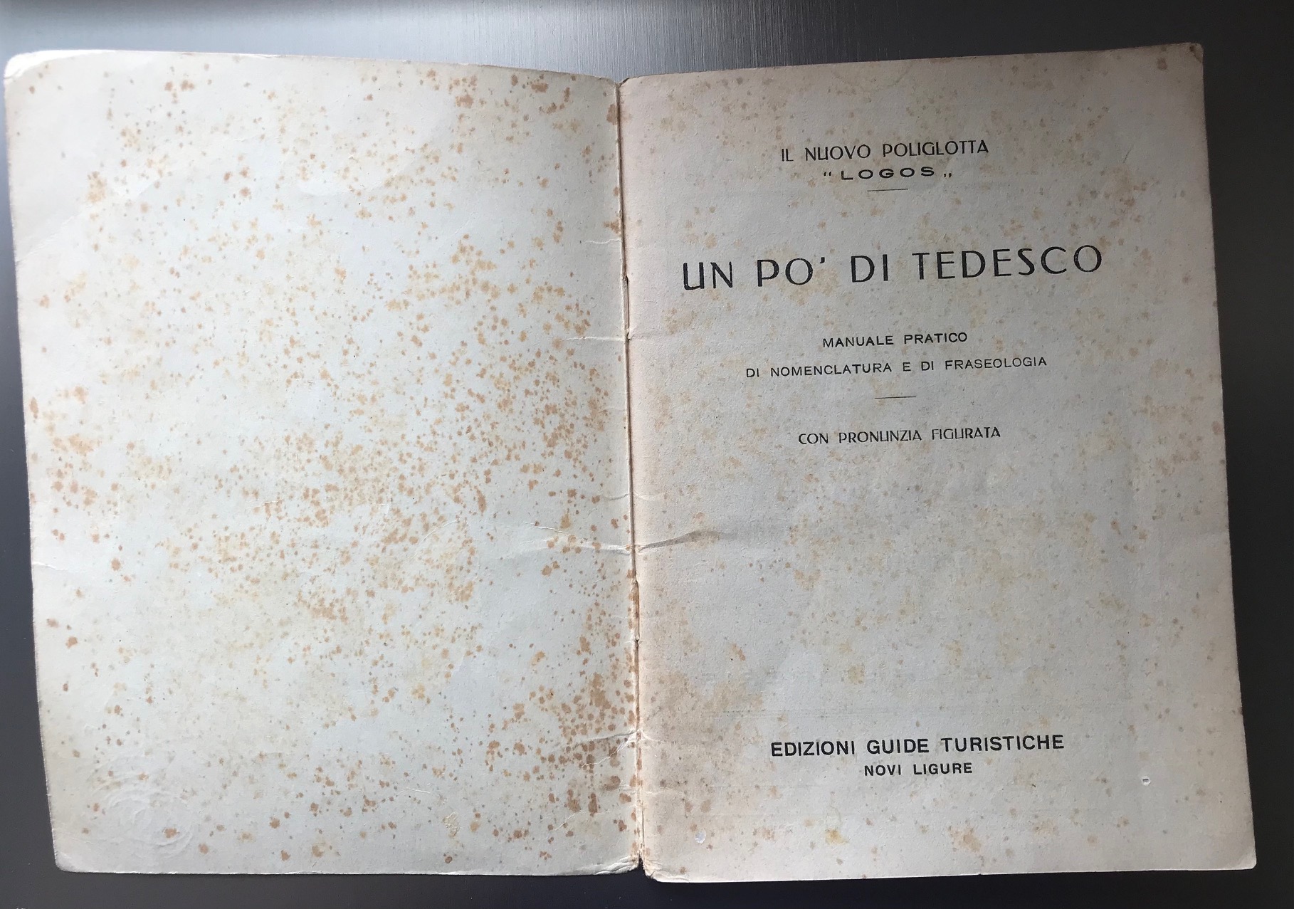 1940 Un Po' di Tedesco Il nuovo Poliglotta originale - Original small wartime leaflet dictionary Italian-German 1940 - Kleiner Übersetzungshelfer Italienisch-Deutsch von 1940 Original 1940 Un Po' di Tedesco Il nuovo Poliglotta originale - Original small wartime leaflet dictionary Italian-German 1940 - Kleiner Übersetzungshelfer Italienisch-Deutsch von 1940 Original