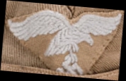 Luftwaffe Afrikakorps EM/ NCO Afrika cap eagle on a triangular on khaki fabric - Mützenadler Mannschaften Afrika Schiffchenadler Dreick - Aquila tropicale da bustina su un triangulare di tela kaki Luftwaffe Afrikakorps EM/ NCO Afrika cap eagle on a triangular on khaki fabric - Mützenadler Mannschaften Afrika Schiffchenadler Dreick - Aquila tropicale da bustina su un triangulare di tela kaki